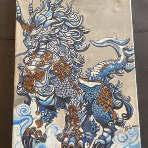Untitled Blue & Gold Dragon by Marc Chapman